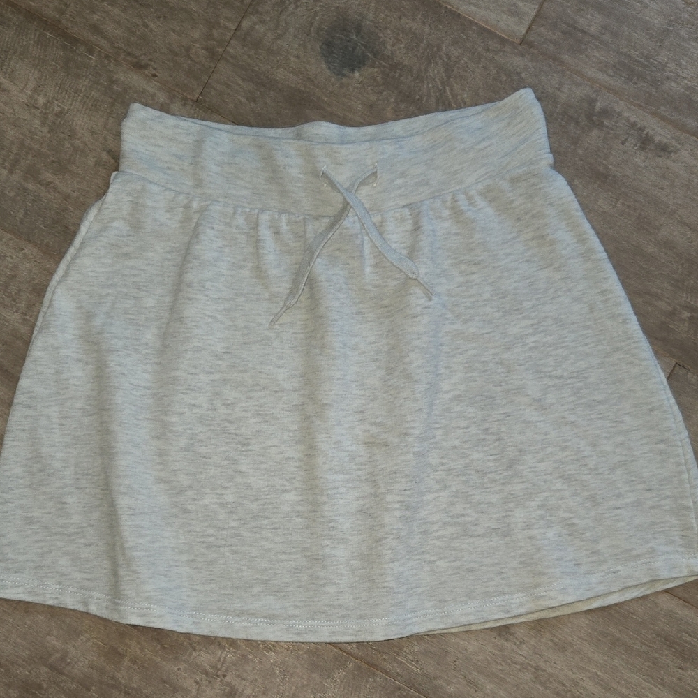 Divided Light Gray A-Line Skirt